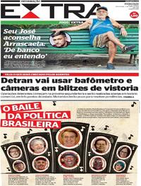 Capa do jornal Extra 05/04/2019