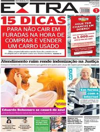 Capa do jornal Extra 05/05/2019
