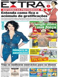 Capa do jornal Extra 07/04/2019