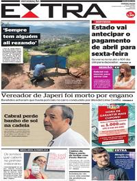 Capa do jornal Extra 08/05/2019