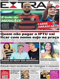 Capa do jornal Extra 09/01/2019
