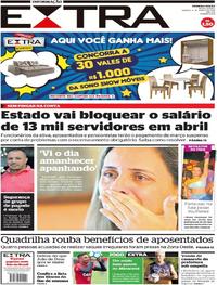 Capa do jornal Extra 09/03/2019