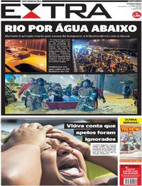 Capa do jornal Extra 09/04/2019