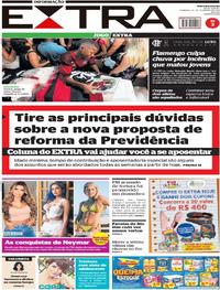 Capa do jornal Extra 10/02/2019