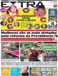 Capa do jornal Extra 10/03/2019