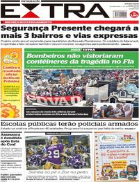 Capa do jornal Extra 11/02/2019
