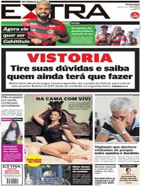 Capa do jornal Extra 12/01/2019