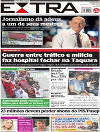 Capa do jornal Extra 12/02/2019