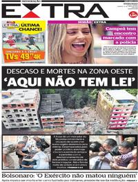 Capa do jornal Extra 13/04/2019