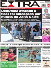 Capa do jornal Extra 14/01/2019