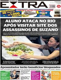 Capa do jornal Extra 15/03/2019