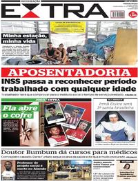 Capa do jornal Extra 15/05/2019