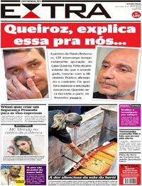 Capa do jornal Extra 18/01/2019