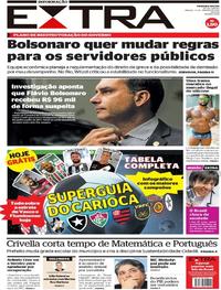 Capa do jornal Extra 19/01/2019