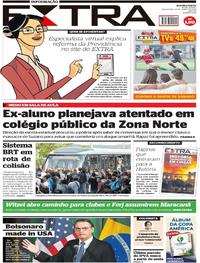 Capa do jornal Extra 19/03/2019
