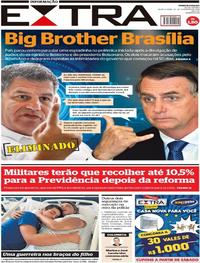 Capa do jornal Extra 20/02/2019
