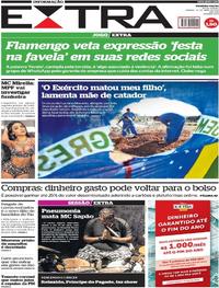 Capa do jornal Extra 20/04/2019