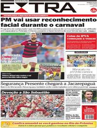 Capa do jornal Extra 21/01/2019