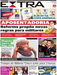 Capa do jornal Extra 21/03/2019