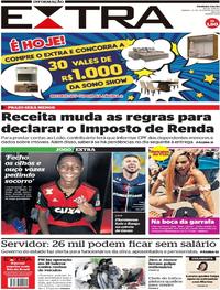 Capa do jornal Extra 23/02/2019