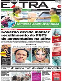 Capa do jornal Extra 23/04/2019