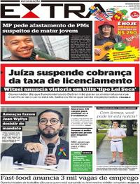 Capa do jornal Extra 25/01/2019