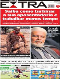 Capa do jornal Extra 27/01/2019