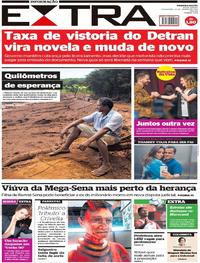 Capa do jornal Extra 29/01/2019