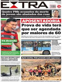 Capa do jornal Extra 30/01/2019