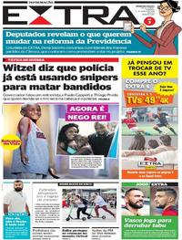 Capa do jornal Extra 31/03/2019