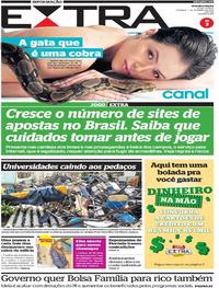Capa do jornal Extra 01/09/2019