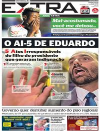 Capa do jornal Extra 01/11/2019