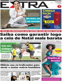 Capa do jornal Extra 01/12/2019