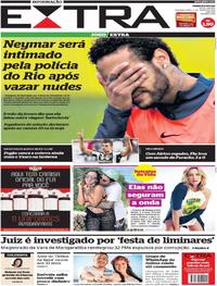 Capa do jornal Extra 03/06/2019