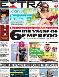 Capa do jornal Extra 03/11/2019