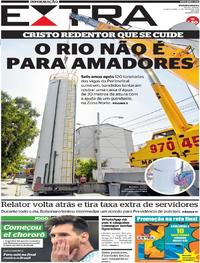 Capa do jornal Extra 04/07/2019