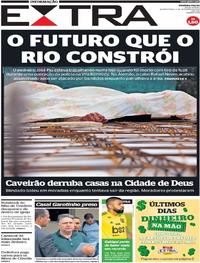 Capa do jornal Extra 04/09/2019