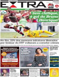 Capa do jornal Extra 04/11/2019