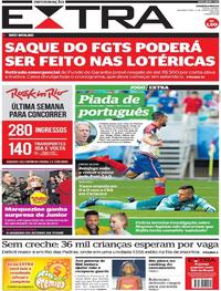 Capa do jornal Extra 05/08/2019