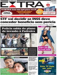 Capa do jornal Extra 05/10/2019