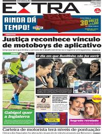 Capa do jornal Extra 07/12/2019