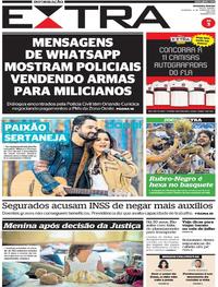 Capa do jornal Extra 09/06/2019
