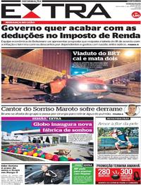 Capa do jornal Extra 09/08/2019