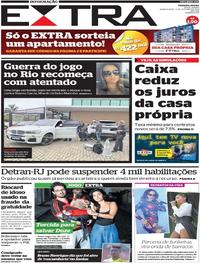 Capa do jornal Extra 09/10/2019