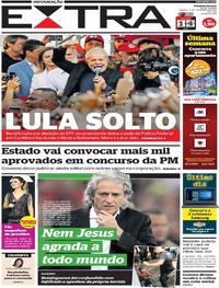 Capa do jornal Extra 09/11/2019
