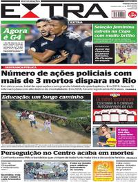Capa do jornal Extra 10/06/2019