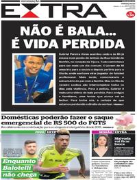 Capa do jornal Extra 10/08/2019