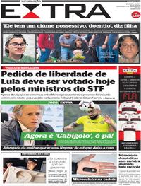 Capa do jornal Extra 11/06/2019