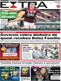 Capa do jornal Extra 11/10/2019