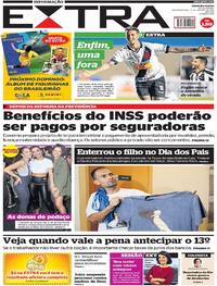 Capa do jornal Extra 12/08/2019